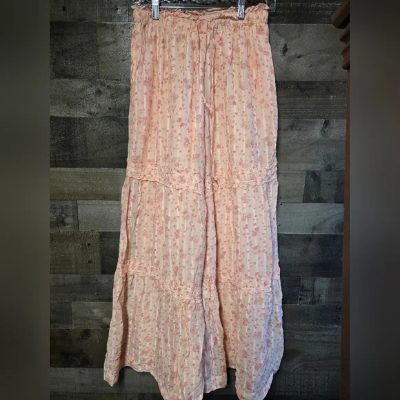 Free People Emmaline Wide Leg Tiered Floral Pants - Picture 5 of 8